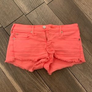 True religion bright orange shorts size 27